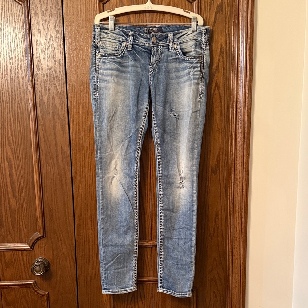Silver Jeans Light Blue Women's Skinny Jeans Size W30/L31
